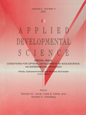 cover image of Conditions for Optimal Development in Adolescence